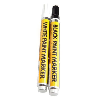 Forney Industries White/Black Marker, Carded