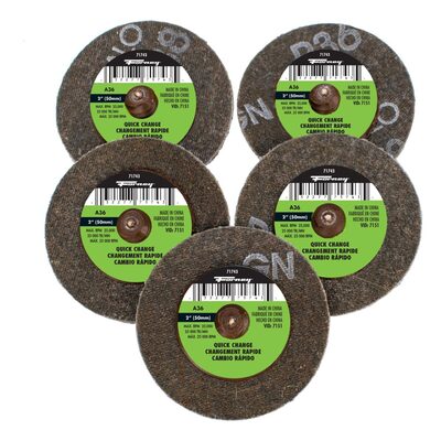 Forney Industries Quick Change Sanding Disc, 36 Grit, 2 in (5-pack of Forney 71743)