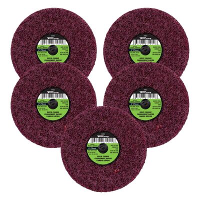 Forney Industries Quick Change Surface Prep Pad, Medium Grit, 3 in (5-Pack of Forney 71911)