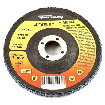 Forney Industries Flap Disc, Type 29, 4 in x 5/8 in, ZA60