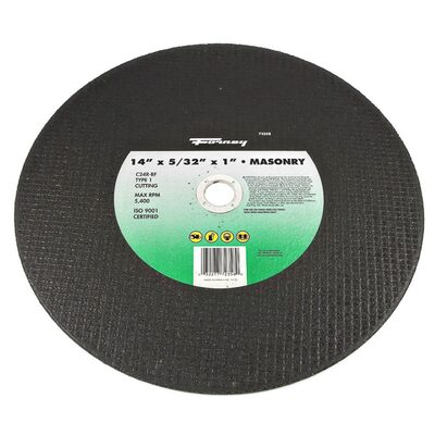 Forney Industries Cutting Wheel, Masonry/Asphalt, Type 1, 14 in x 5/32 in x 1 in