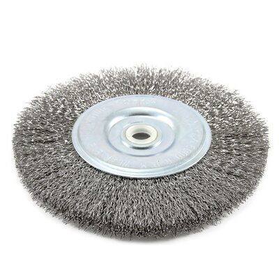 Forney Industries Wire Wheel, Crimped, 6 in x .012 in x 1/2 in - 5/8 in Arbor