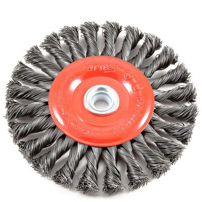 Forney Industries Wire Wheel Knotted, 6 in x .020 in x 1/2 - 5/8 in Arbor