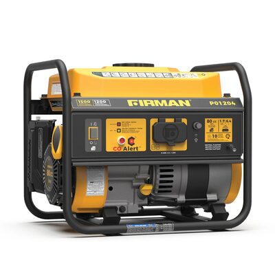 Firman Gas Portable Generator 1500/1200W Recoil Co Alert 49 ST Can