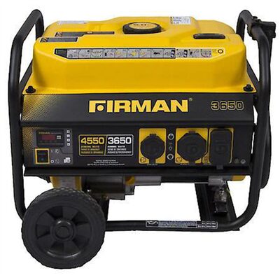 Firman FIRMAN 4550/3650 Watt Recoil Start Gas Portable Generator cETL Certified With Wheel Kit