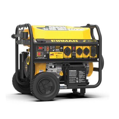 Firman Generator, 8000W/10,000W, Gasoline, Remote Start, 120/240V, w/ Wheel Kit, CO Alert, Adapter, Short Power Cord and Cover