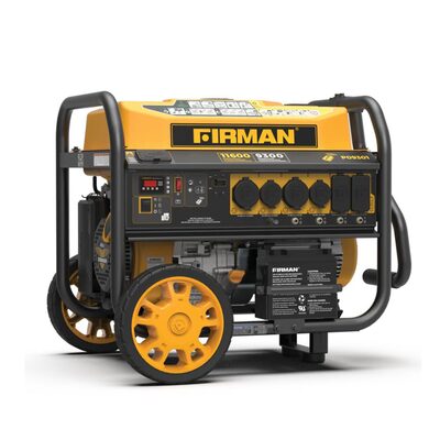 Firman Generator, 9300W/11,600W, Gasoline, Remote Start, 120/240V, w/ Wheel Kit, CO