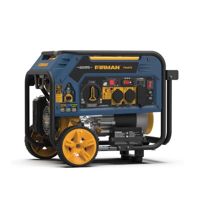 Firman Generator, 4000W/5000W, Tri Fuel, Electric Start, 120v/240v, w/wheel kit, Adapter, Cover and CO Alert
