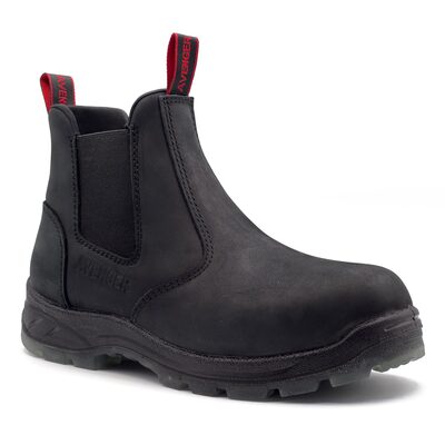 Avenger Work Boots BLACK WIDOW ST - Men's Boots - Soft Toe - EH|SR|PR - Black/Black - Size: 8.5 - E - (Wide)