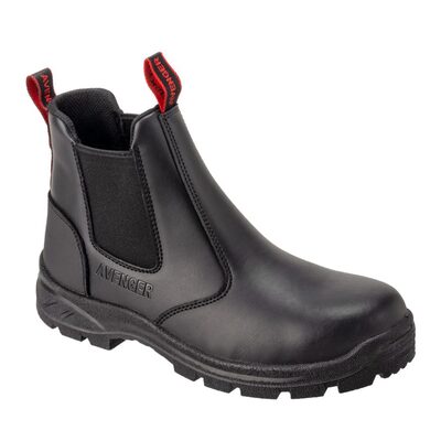 Avenger Builder Series - Women's Mid Top Work Boot - Steel Toe - ST | EH | SR - Black - Size: 7W