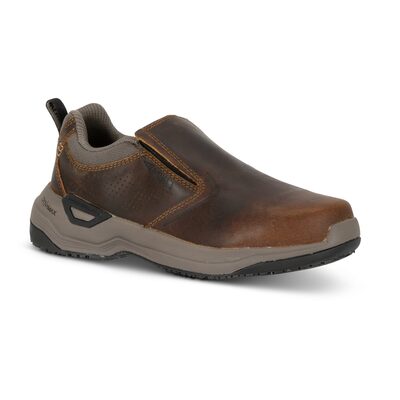 Avenger Work Boots Foreman MAX Low Slip-On - Women's - CN|EH|SR|SF - Brown - Size: 9 - D - (Regular)