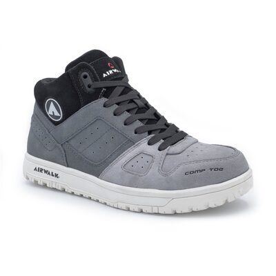AIRWALK MONGO Mid - Men's Mid Top Shoe - CT|EH|SR - Gray/White - Size: 10 - D - (Regular)
