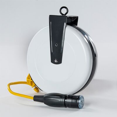 SafTlite by General Manufacturing Commercial Power Supply Reel 40 Foot 16/3 Cord with Saf T Lok Outlet 10 Amp