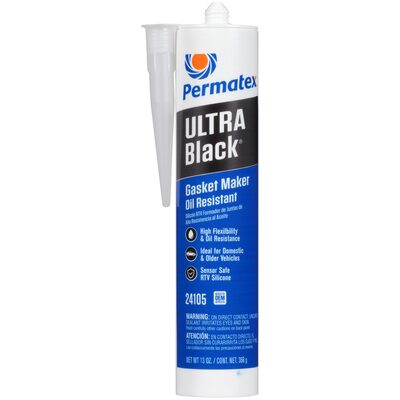 PERMATEX Ultra Black Maximum Oil Resistance RTV Silicone Gasket Maker - 13oz Case of 6