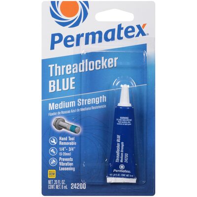 PERMATEX Medium Strength Blue Threadlocker - 6ml Case of 6