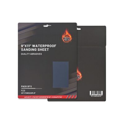 High Teck Products (5 pcs pack) 9"X11" WATERPROOF SANDING SHEET P220