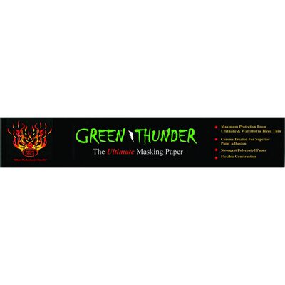 High Teck Products Green Thunder MP450GT-36 Masking Paper, 36 in W x 500 ft L, Polycoated Paper, 30 lb Basis