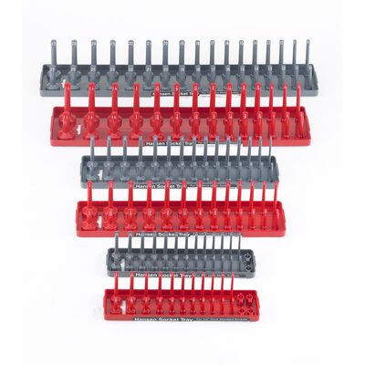 Hansen Global Soc Tray 6-Pack Assortment, Red/Gray