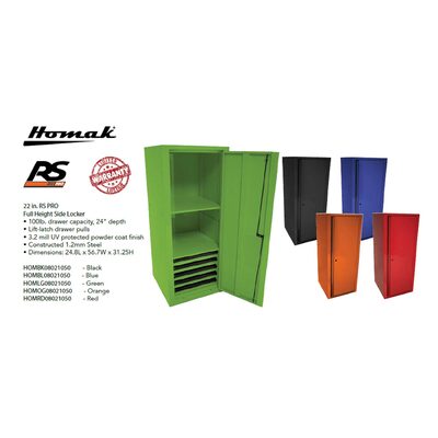 Homak Manufacturing RS PRO 22 in. Full Height Side Locker, Red