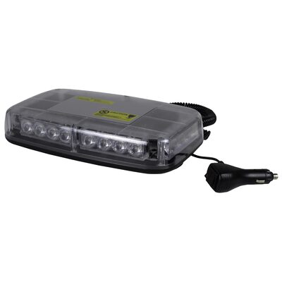 Hopkins Manufacturing LED Low-Profile Magnetic Warning Light Bar, Clear Lens w/ Amber LED