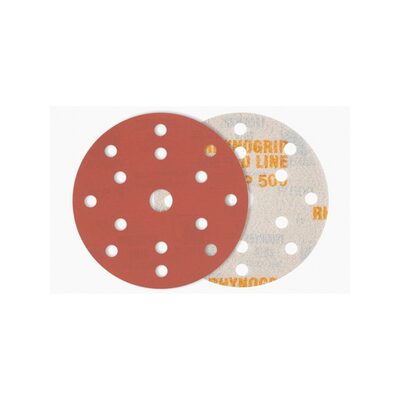 Indasa USA,Inc. Medallion 620-40 Rhynogrip Red Line XL Abrasive Solid Disc, 6 in Dia, 40 Grit