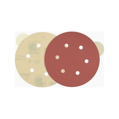 Indasa USA,Inc. Medallion 800-80 Rhynostick Red Line XL Abrasive Solid Disc, 8 in Dia, 80 Grit