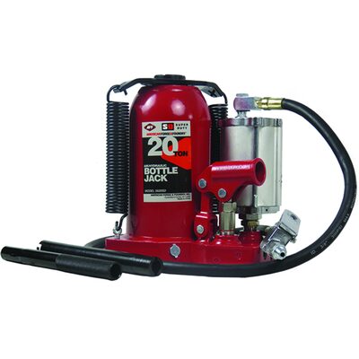 American Forge & Foundry Bottle Jack - 20 Ton Capacity - Air/Manual - SUPER DUTY