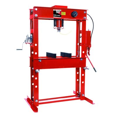 American Forge & Foundry Shop Press - 50 Ton Capacity - Air/Manual 2 Speed Pump w/ Hydraulic Ram