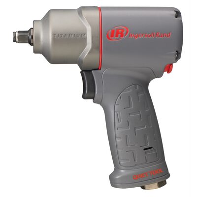 Ingersoll Rand 3/8 Inch Air Impact Wrench, Quiet, 300 ft-lb Torque, Titanium Hammercase, Friction Ring Retainer, Pistol Grip