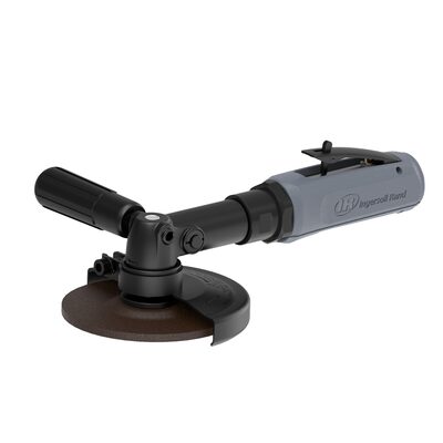 Ingersoll Rand Extended Air Angle Grinder, 4 Inch Type 27 Wheel, 14,000 RPM, 0.9 HP, 3/8 Inch-24 Thread, Rear Exhaust