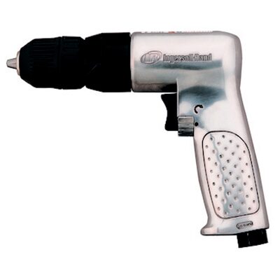 Ingersoll Rand 3/8 Inch Keyless Chuck Air Drill, 2000 RPM, 0.5 HP, 2.65in-lb Torque, Pistol Grip