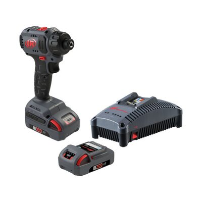 Ingersoll Rand 1/4" Hex 20V Cordless Compact Screwdriver 2 Battery Kit, 450 in-lb Torque, Quick Change Chuck, Pistol Grip