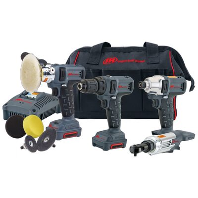Ingersoll Rand 4 Piece Driver, Polisher/Sander, Ratchet and Drill
