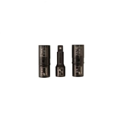 Ingersoll Rand 1/2" Drive Hex SAE Lugnut Service Flip Impact Socket Set, 3-Piece