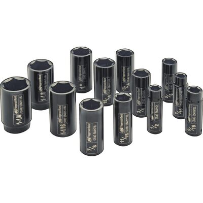 Ingersoll Rand 1/2" Drive Hex SAE Deep Socket Set, 13-Piece