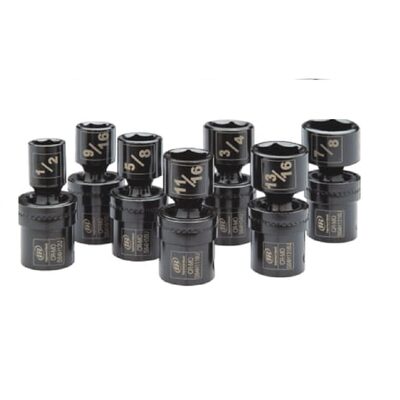 Ingersoll Rand 1/2" Drive Hex SAE Universal Impact Socket Set, 7-Piece