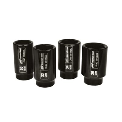 Ingersoll Rand 1/2" Drive Hex Deep Metric Tire Impact Socket Set, 4-Piece