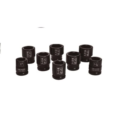Ingersoll Rand 3/4" Drive Hex SAE Universal Impact Socket Set, 8-Piece