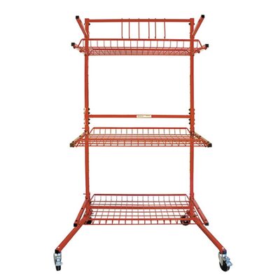 Innovative Tools & Tech SSPC-B Parts Cart B Mobile Storage Rack, 41 to 51 in L x 31 in W x 73 in H, Powder-Coat