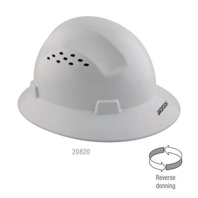 Jackson Safety Hard Hat - Advantage Series - Full Brim - Vented - White
