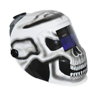 Jackson Safety Welding Helmet - Auto Darkening - Nylon - 3.78" x 1.65" Viewing Area - Shade 10 Fixed ADF 1/1/1/1 - 370 Speed Dial Headgear - Gray Matter Graphics