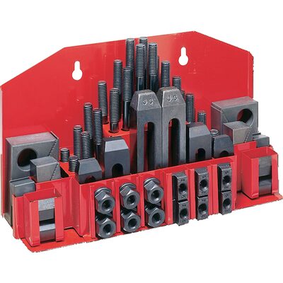 Jet Tools CK-38 - 52-Piece Clamping Kit with Tray for 3/8" T-Slot