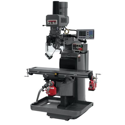 Jet Tools JTM-1050EVS2/230 Mill With Acu-Rite 203 DRO With X and Y-Axis Powerfeeds and Air Powered Drawbar