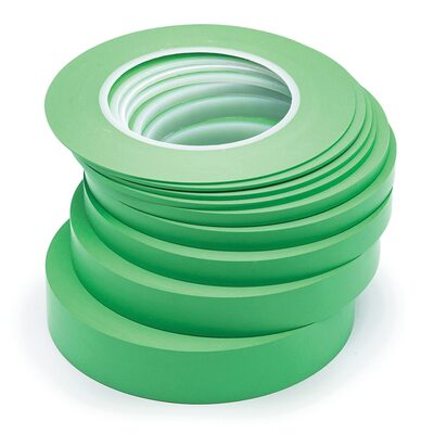 JTAPE Unlimited 1105.1255 Fine Line Masking Tape, 60 yd x 1/2 in, 0.15 mm THK, PVC Backing, Green