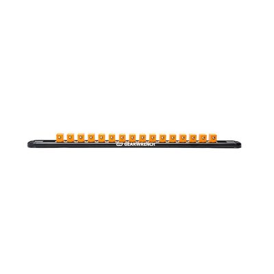 GearWrench 1/2 Inch Drive Magnetic Socket Rail Includes 14 Clips