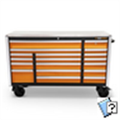 GearWrench 72 Inch 18 Drawer Rolling Tool Cabinet with Stainless Steel Worktop and Chrome Drawer Pull
