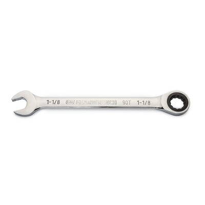 GearWrench 1-1/8 Inch 90-Tooth 12 Point Ratcheting Combination Wrench