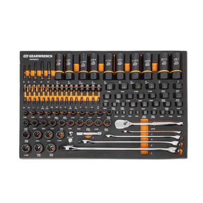 GearWrench 97 Piece 1/4", 3/8", 1/2" Drive Bolt Biter&trade; Mechanics Tool Set in Foam Storage Tray