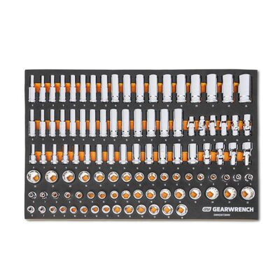 GearWrench 104 Piece 3/8" Drive Master Metric Socket Set in Foam Storage Tray