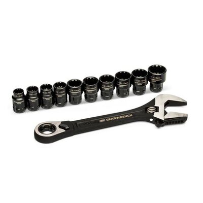 GearWrench 11 Piece Pass-Thru&trade; Adjustable Wrench Set
